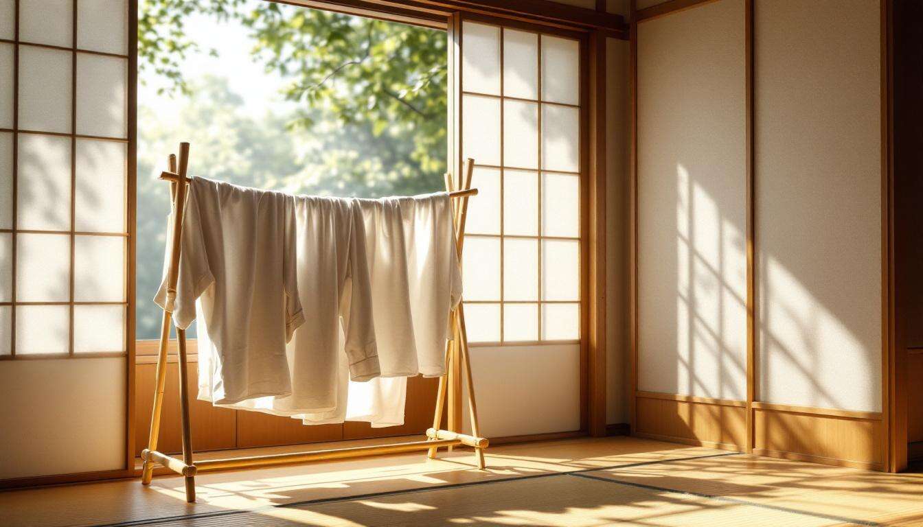 Il metodo giapponese per asciugare il bucato. In inverno si asciuga più velocemente e in casa non si accumula umidità