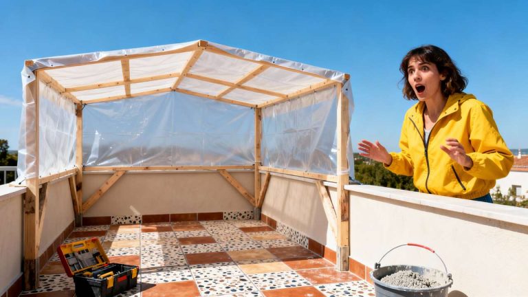 Coprire il terrazzo dal sole e dalla pioggia: tre soluzioni economiche fai da te che funzionano